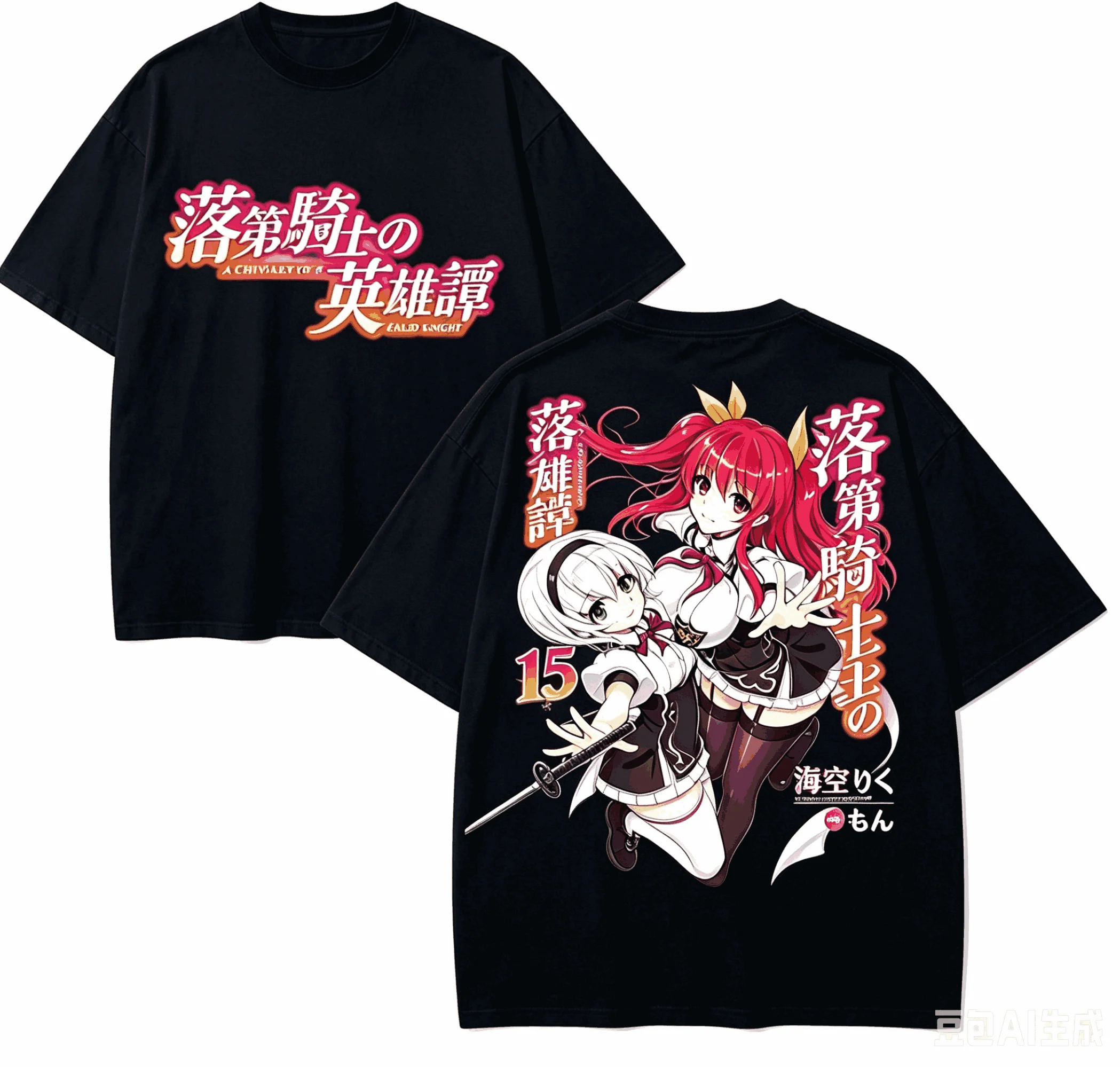 Chivalry of a Failed Knight Anime Lover T-shirt Harajuku Cotton New Model High Street  Oversized Unisex Retro Fashion Couples view 3