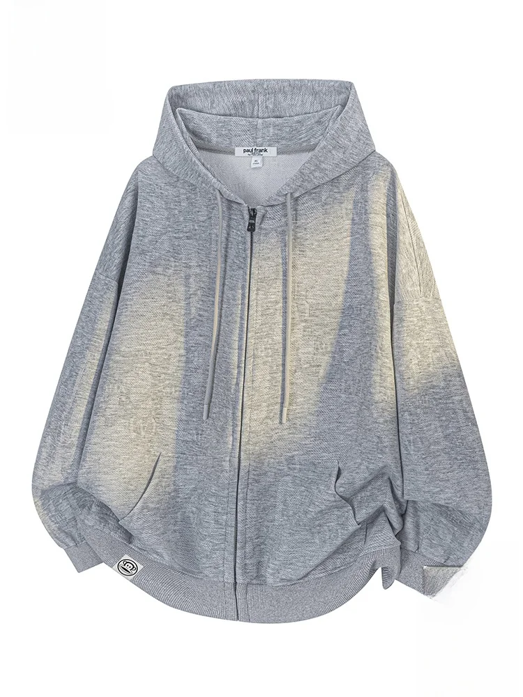 

Мужской кардиган Paul Frank с капюшоном, повседневный, свободного кроя, из полиэстера, не мнется, комфортный, с длинными рукавами