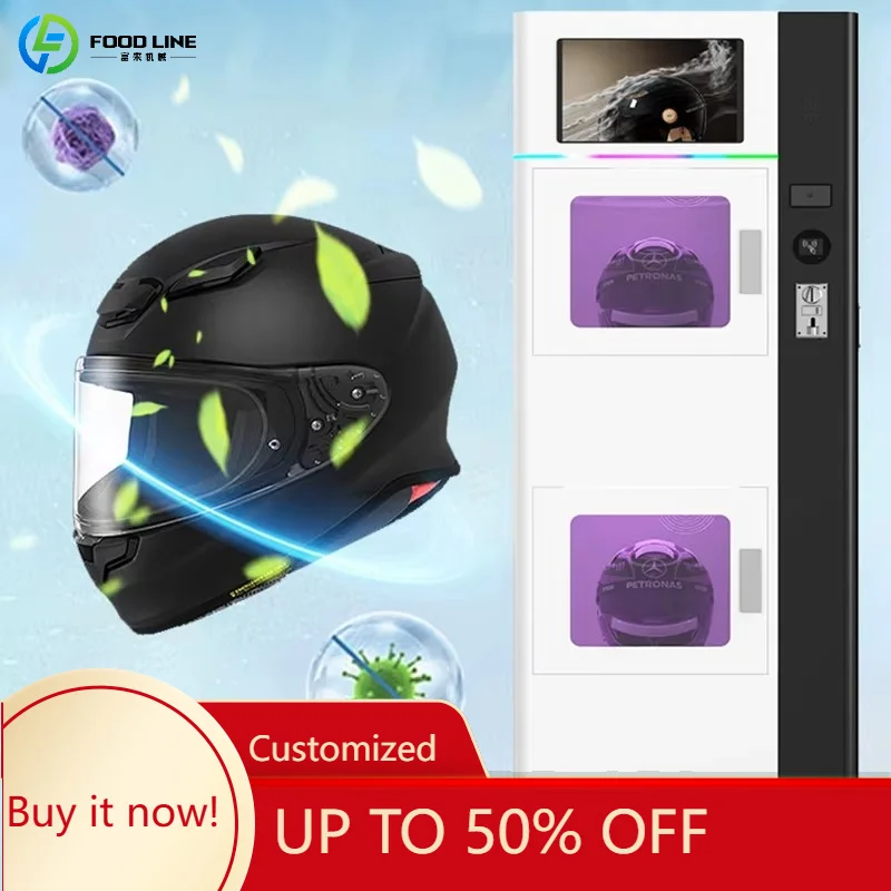 Smart Automatic Motorcycle Bike Helmet Cleaning Machine High Temperature Steam Helmet Cleaning Vending Machine Customized