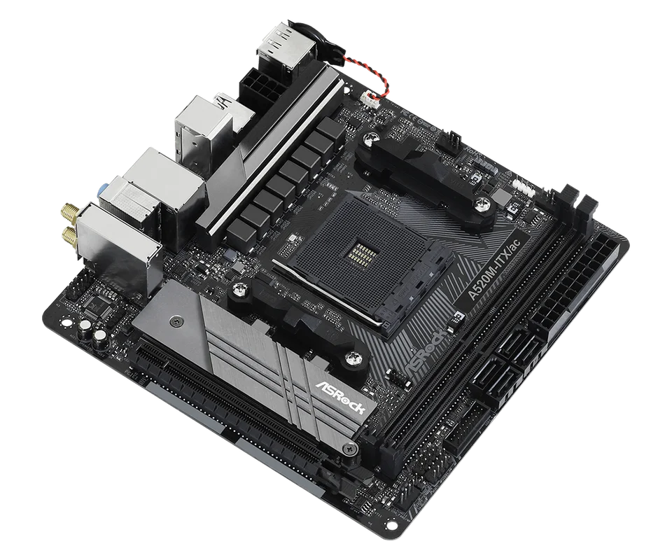 ASRock A520 Mini-ITX Motherboard A520M-ITX/AC Socket AM4 64GB DDR4