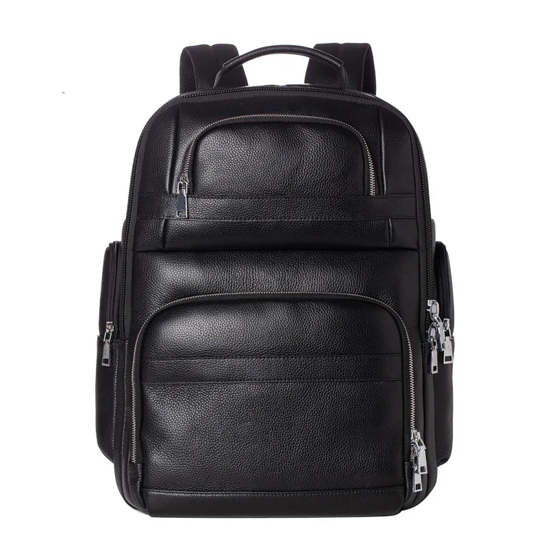

Large Capacity Multiple Pockets Travel Bag Genuine Leather Backpack for Men Business Computer Bag Cow Leather Laptop Backpacks