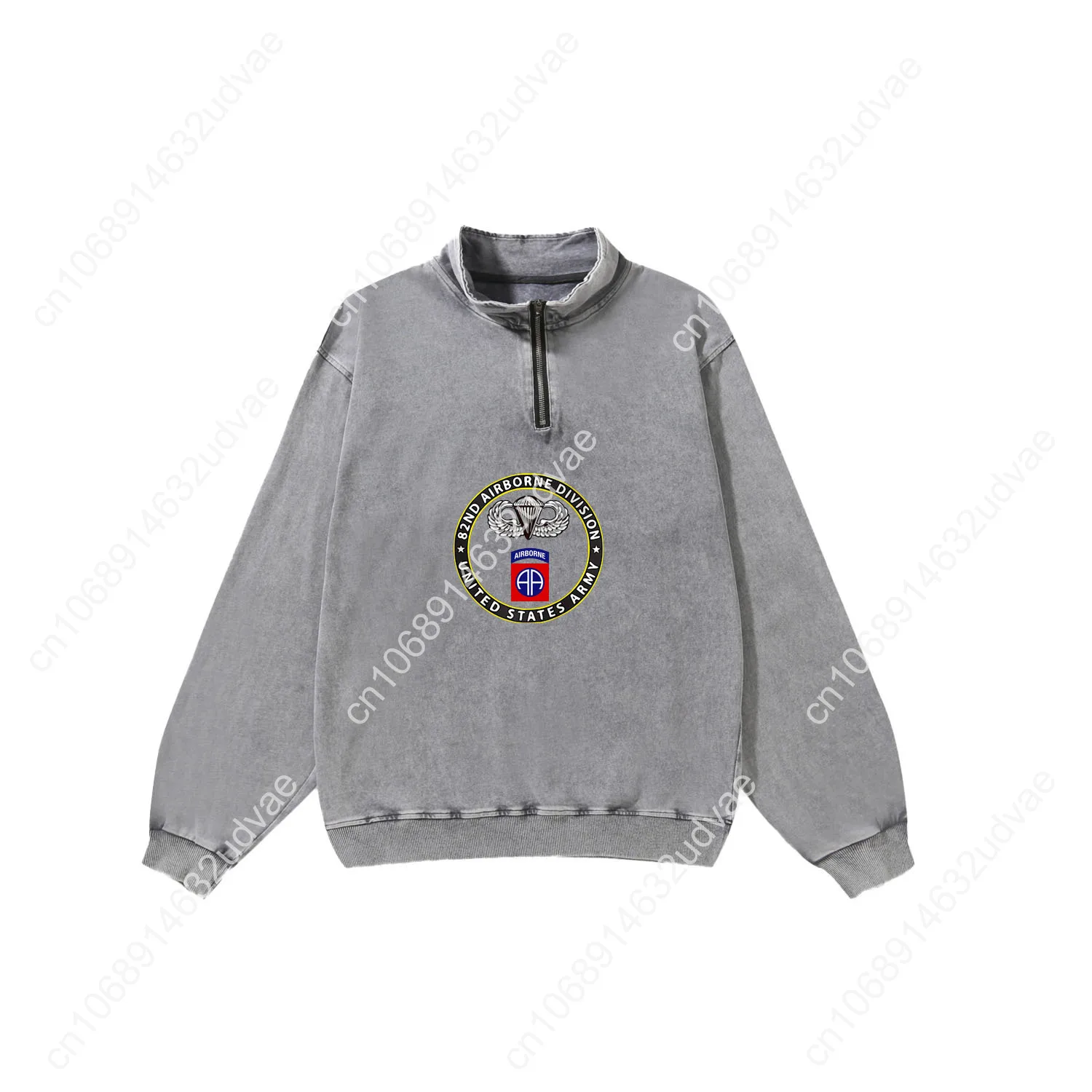 82nd Airborne Division Parachutist Wings Circ Retro Sweatshirt Man Woman Teenager Vintage Pullover Half Custom Sleeved Tshirt