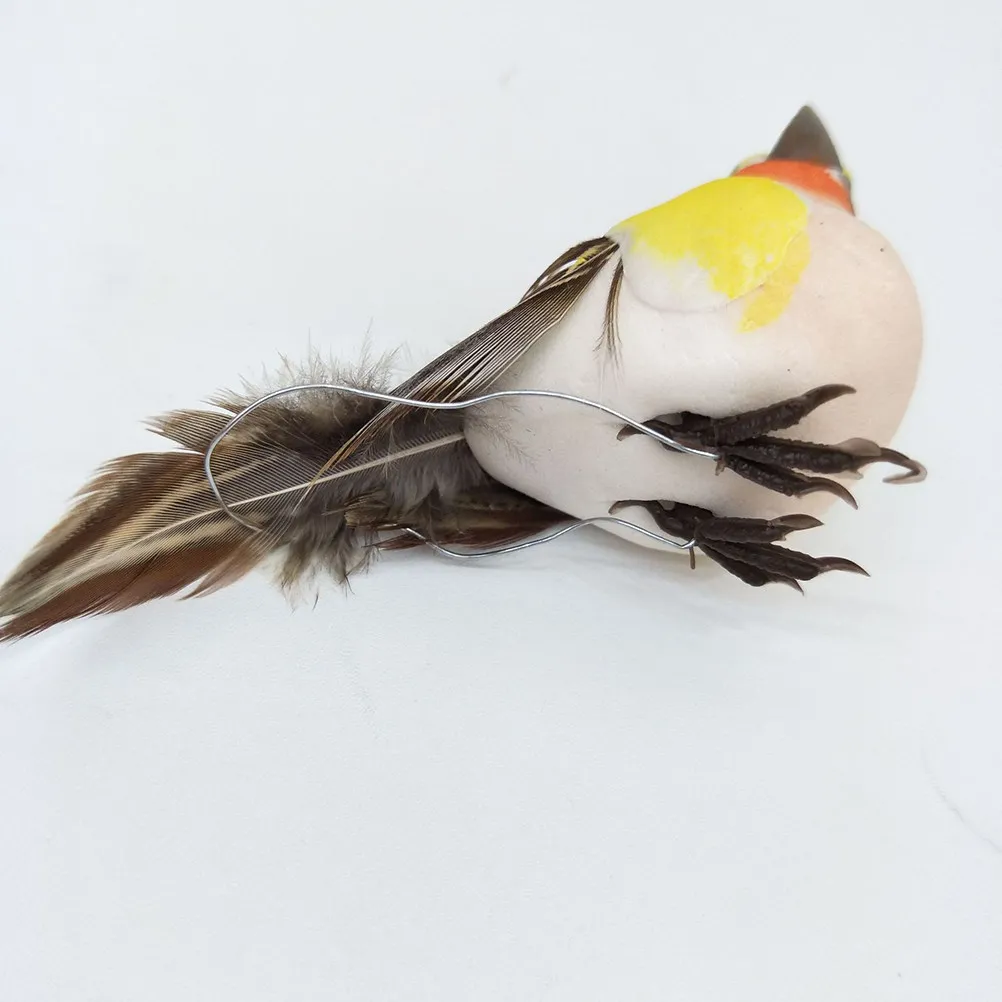 6 pcs Decoration Garden Resin Ornament Landscape Outdoor Halloween Christmas New Year Bird Decoration Clip Bird Party Decor