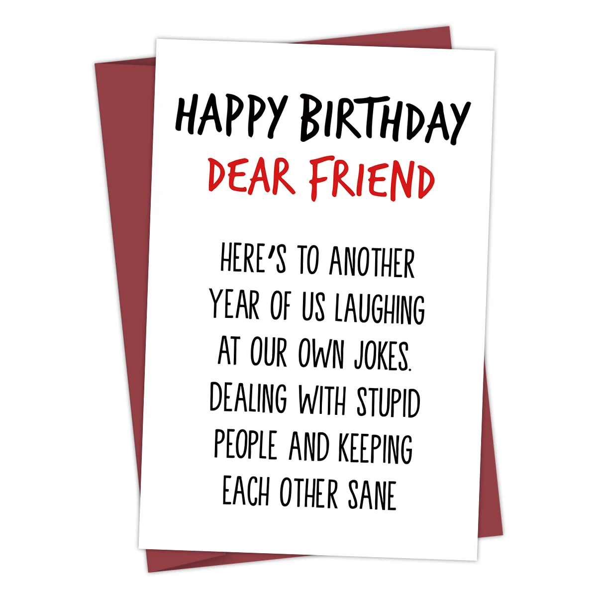 1pc Happy Birthday Card for Friend for Man Women,Funny Birthday Card for Best Friend,Best Friend Birthday Greeting Card Gift