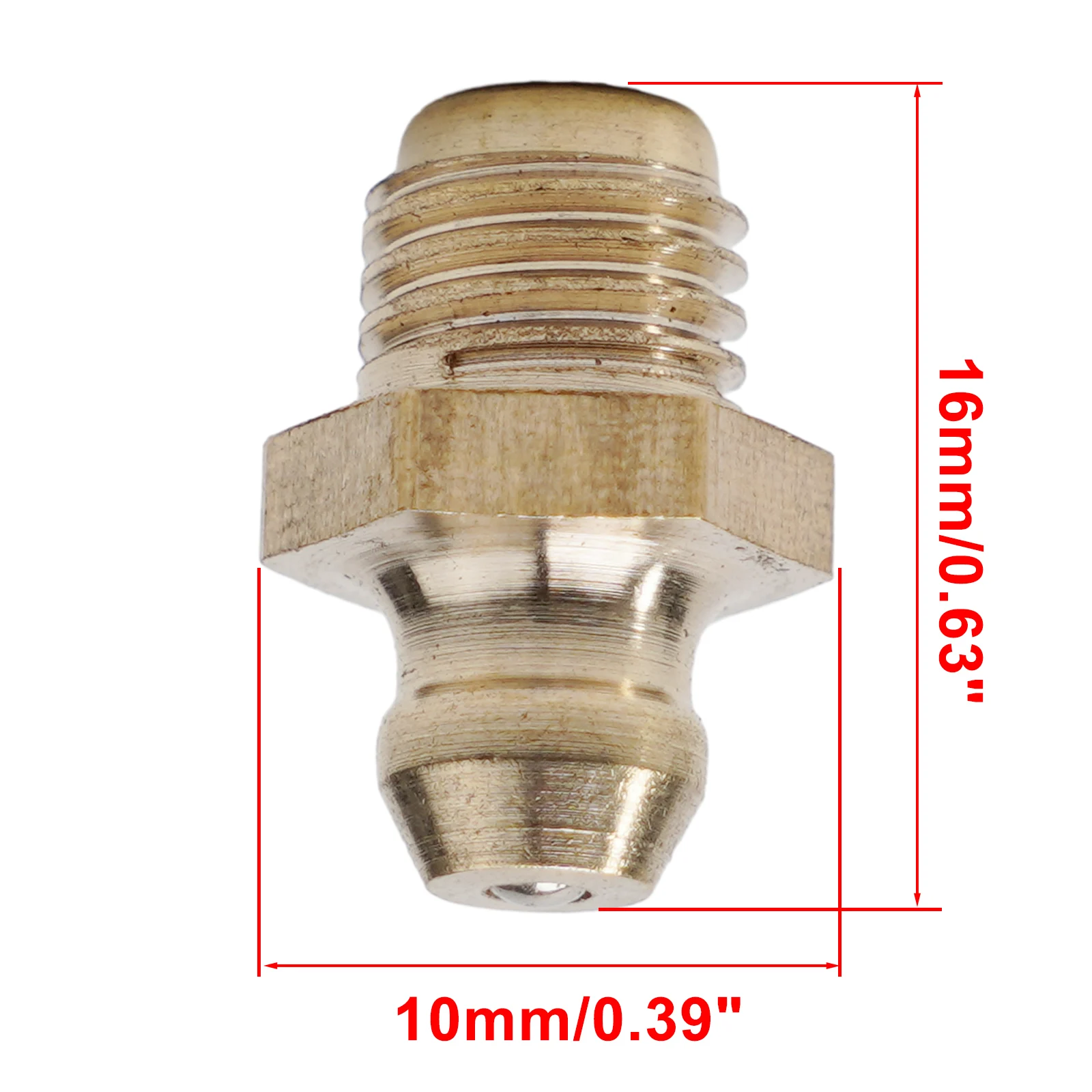 5Pcs Brass Straight Hydraulic Grease Fitting Accessories M8*1mm Thread Grease Nipple Tube Nozzle Machine Tool Supplies