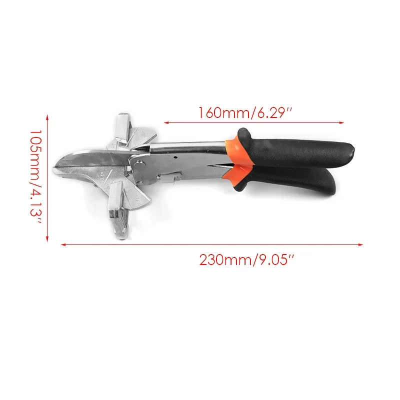 Imagem -05 - Ângulo Ajustável Tesoura Cortador de Esquadria Cisalhamento Mão Tesoura de Tubulação Mangueira de Cabo Trunking Duct Cutter 0135 Graus