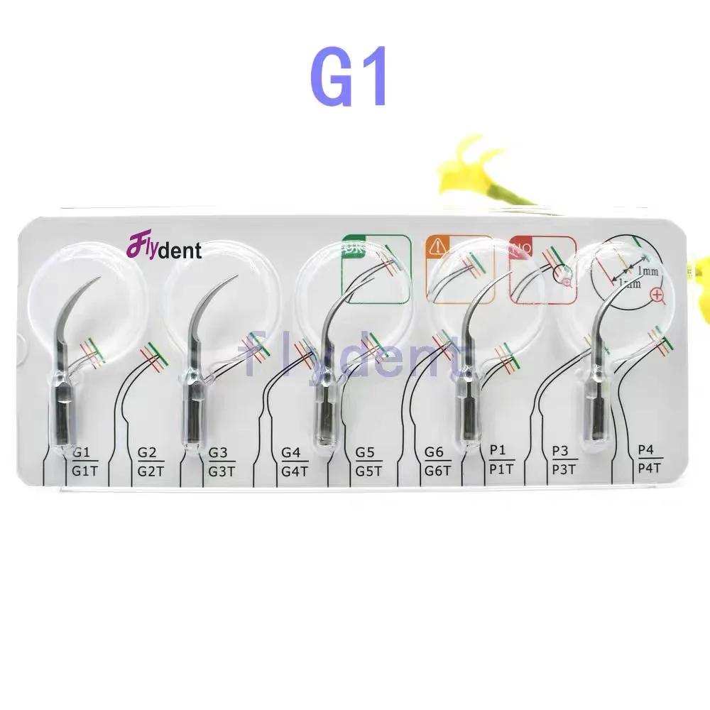 Dental ultrasonic scale machine dentin scale tip G1 G2 G3 G4 P1 Oral Hygiene Instruments for Dentist 5pcs