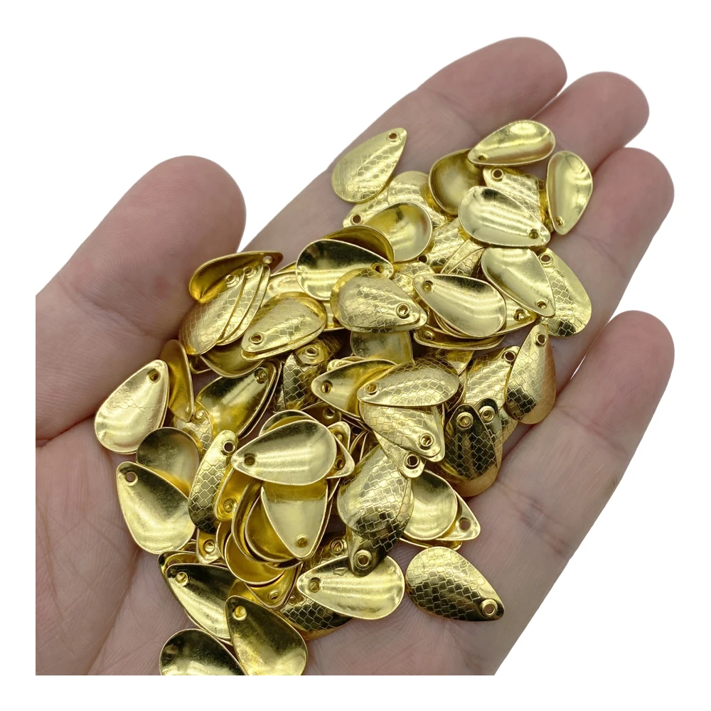 50Pcs Melon Sequins thickened fish scale sequins Horses mouth IOU Lure bait to rotate gold silver Fishing accessories