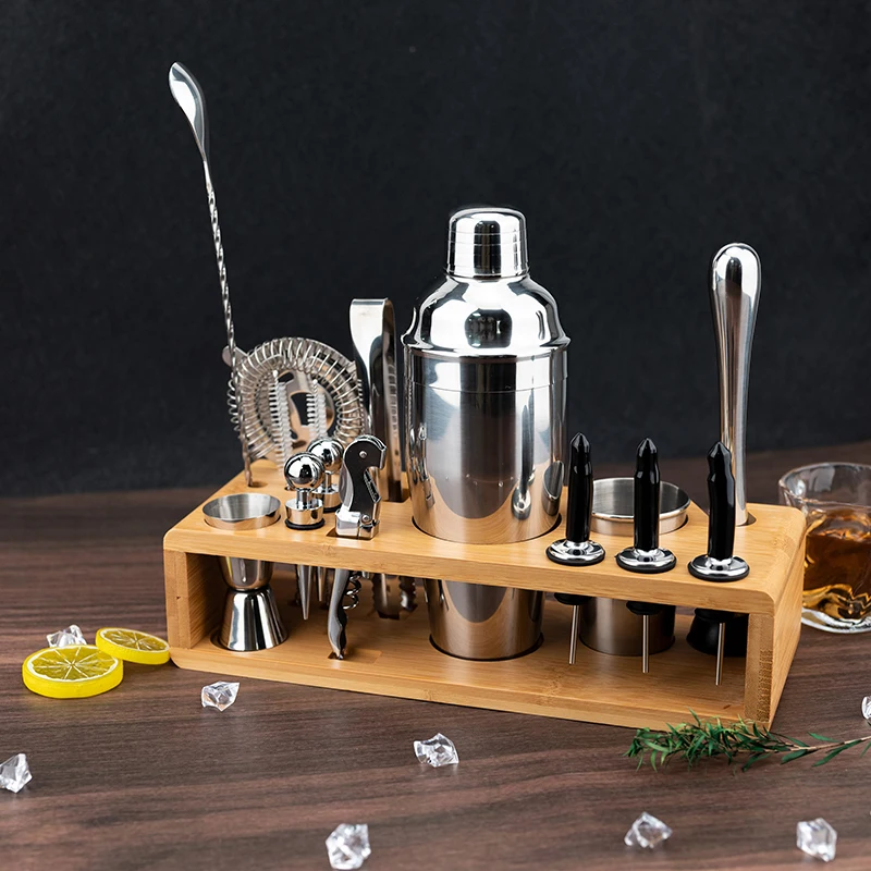 2025 New Stainless Steel Cocktail Shaker Mixer Wine Martini Shaker For Bartender Drink Party Bar Tools Set