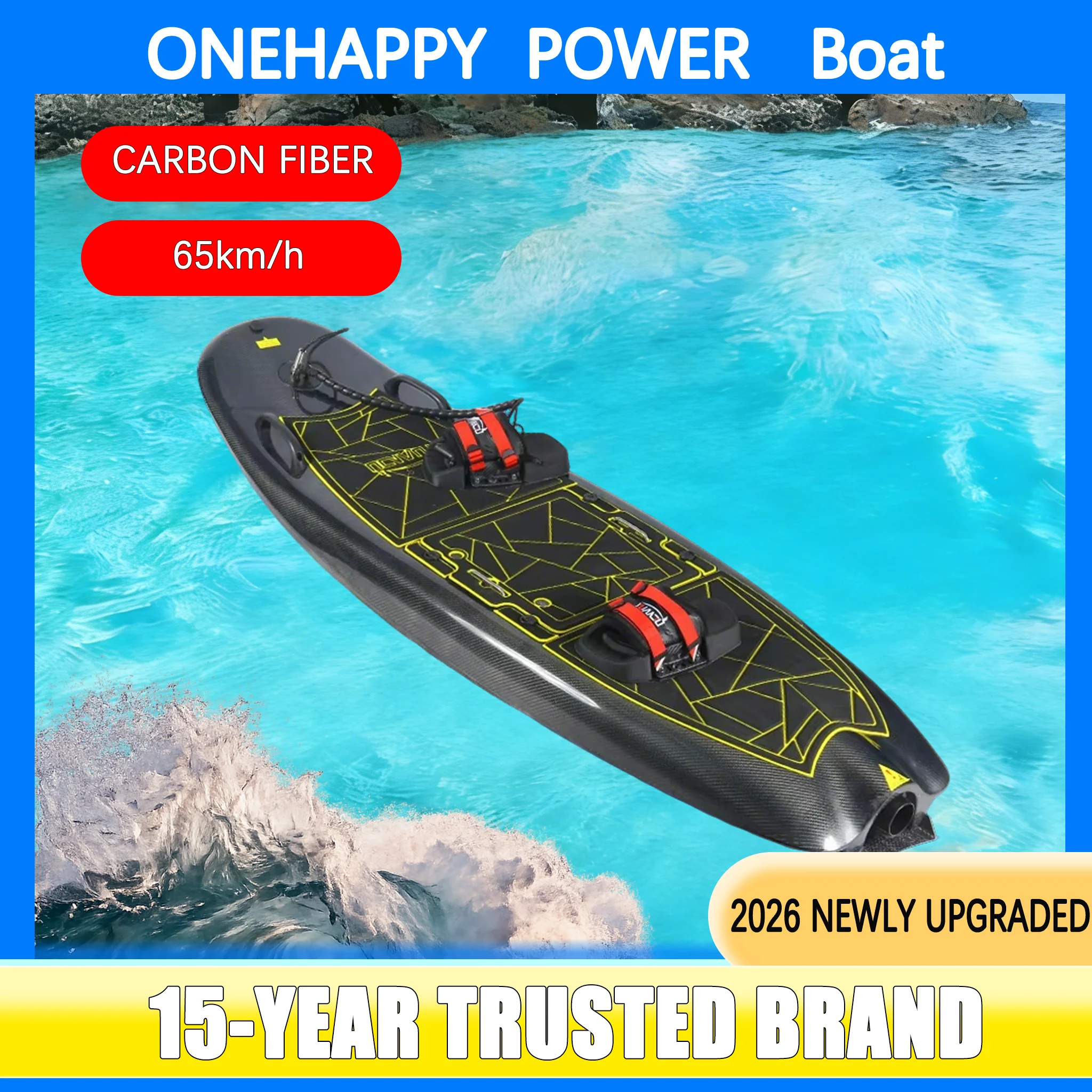 

The Carbon Fiber Electric Surfboard Is Equipped with a Ternary Lithium Battery for Strong Stability and a Tail Fin