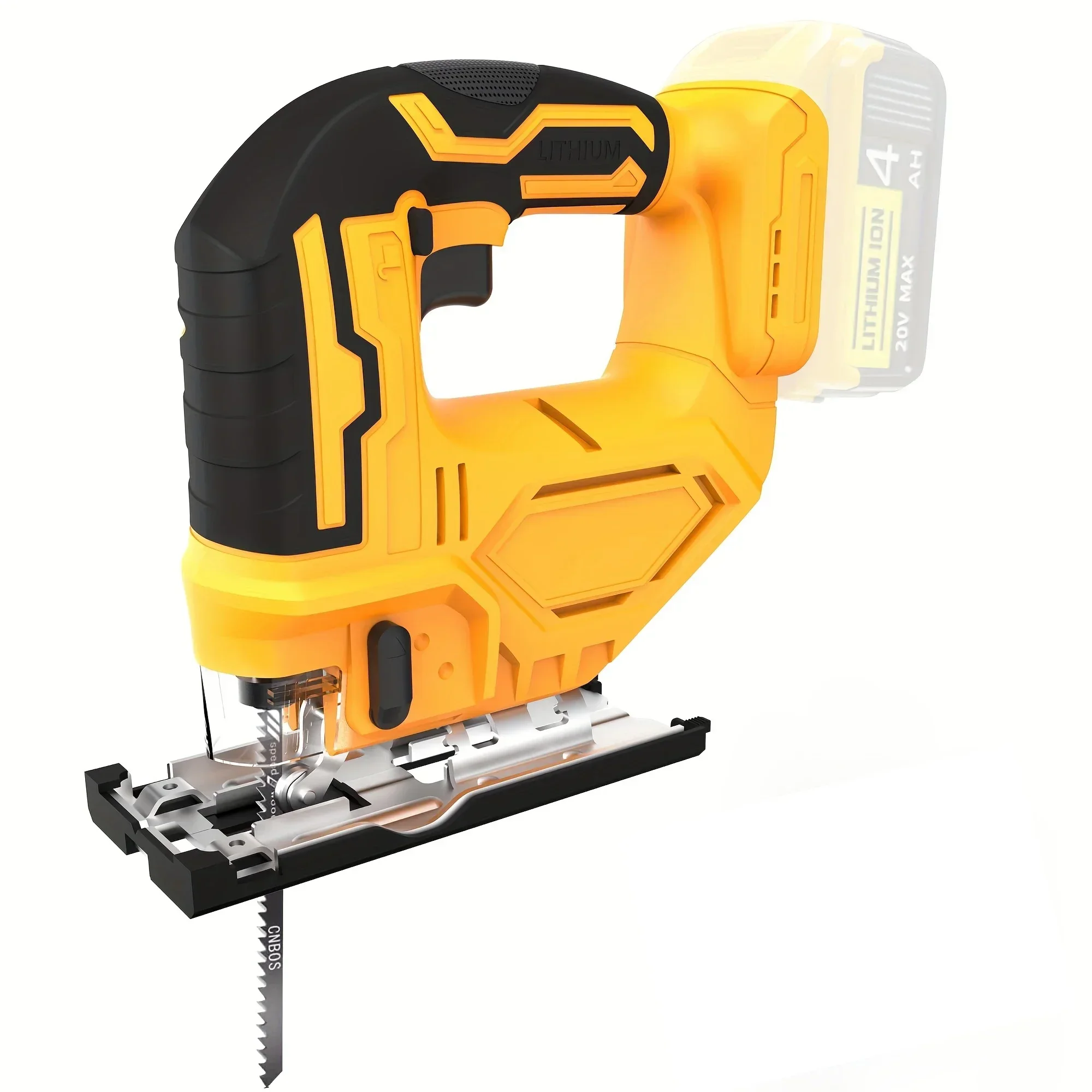 Cordless Jig Saw Brushless Jigsaw with 0°-45° Bevel Cuts and 3-Position Orbital Action for Dewalt 20V Battery (No Battery)