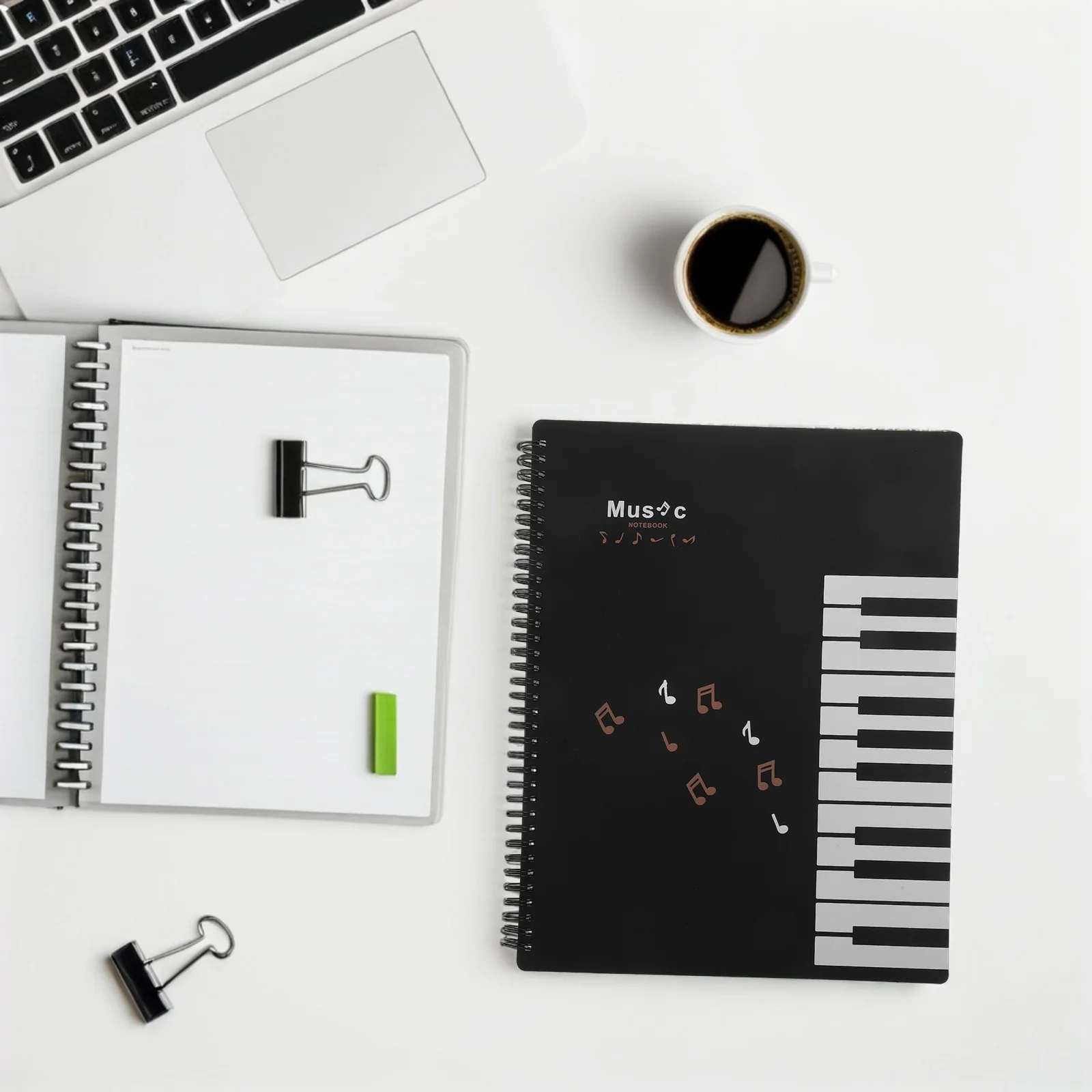 

20-Pcs For Piano Guitar Violin Adjustable Annotation Design Portable Pp Material Sheet Music Binder Secure Holder