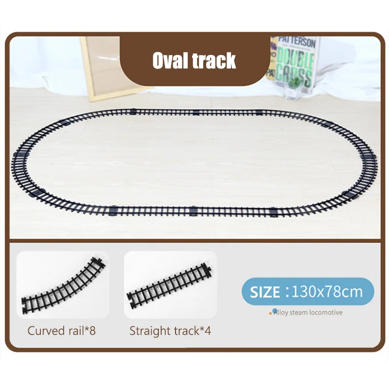 Retro Trains Set Alloy Car Head  Track Train With Smoke, Light & Sounds, Gift For Kids, Boys & Girls 4-7 Years