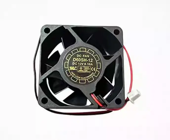 For D60SH-12 6025 60×60×25 mm DC 12V 0.18A 2-Wire Cooling Fan