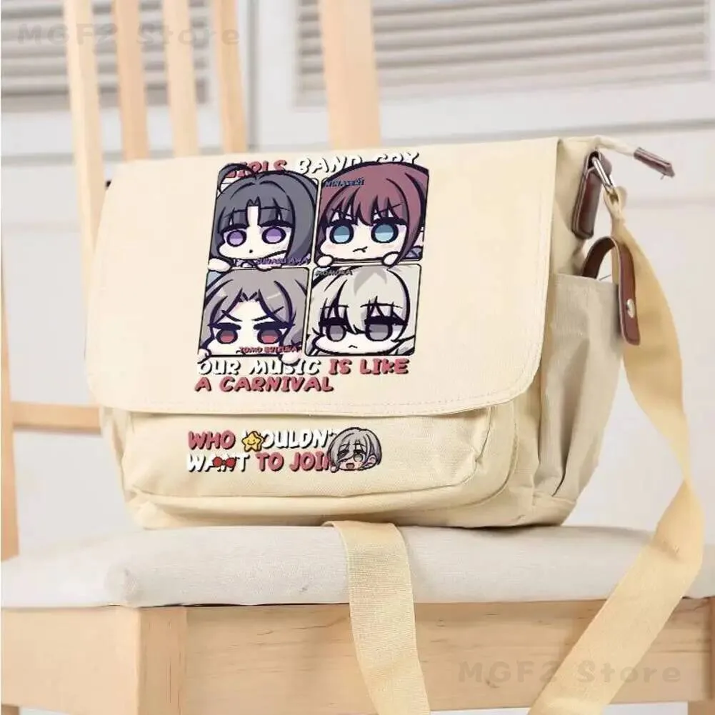 

NEW 2026 Girls Anime Band Cry ISERI NINA Fashion Canvas bag Unisex Shoulder bag Cosplay Student Messenger bag Itabag Gift