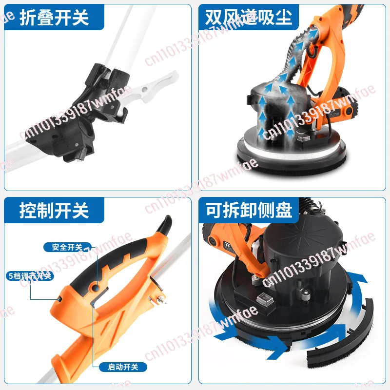 Folding sander, wall putty artifact, dust-free, self-priming wall wipe, brushless handheld sander