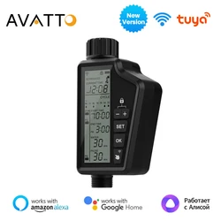 AVATTO-Temporizador de riego inteligente con WiFi para el hogar, controlador de riego automático para jardín y césped, funciona con Alexa y Google Home, Tuya