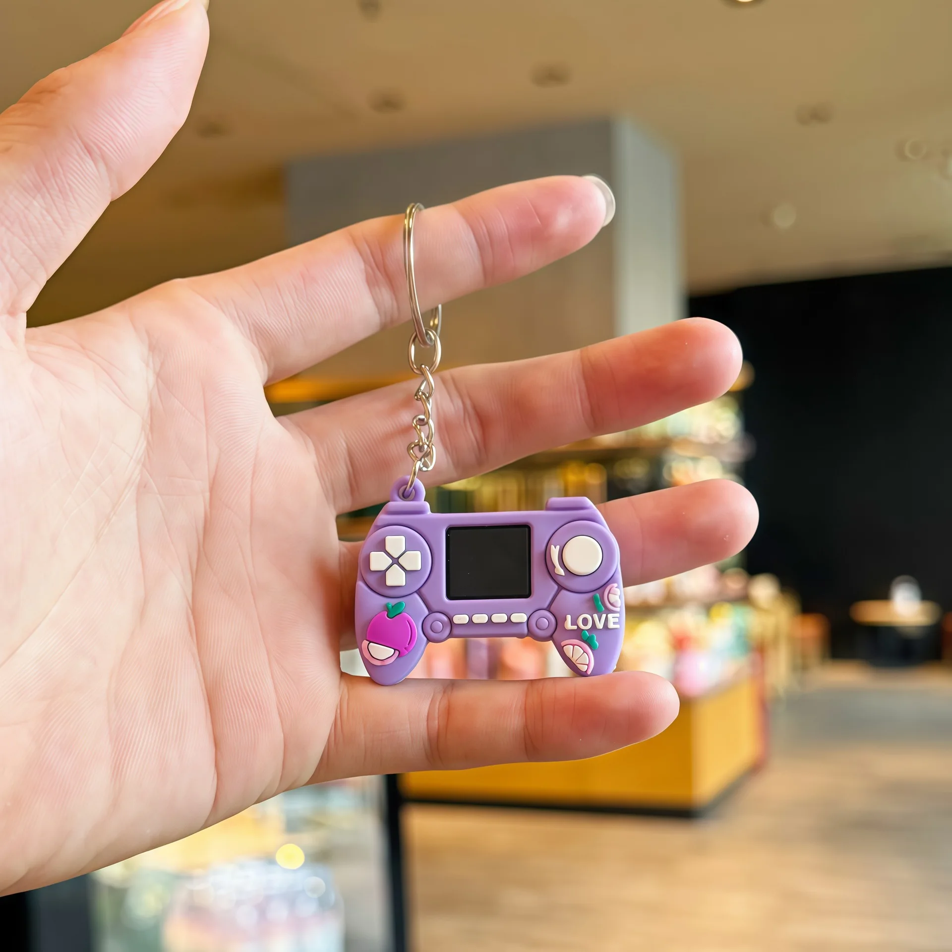 keychain thong Game Handle Machine Keychain Key Ring Cute Simulation Gamepad Joystick Model Key Chain Bag Car Hanging Accessorie