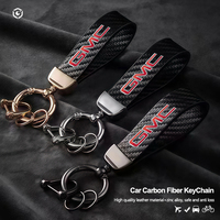 Carbon Fiber Car Logo Keychain Zinc Alloy Keyrings For GMC Terrain Sierra 1500 Yukon Acadia Savana Hummer Granite Jimmy Graphyte