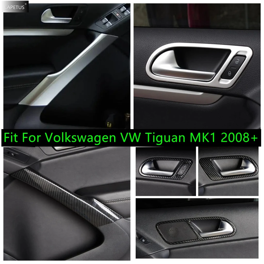 

Inner Door Armrest Inner Door Handle Bowl Frame Cover Trim Fit For Volkswagen VW Tiguan MK1 2008 - 2015 Carbon Fiber Accessories