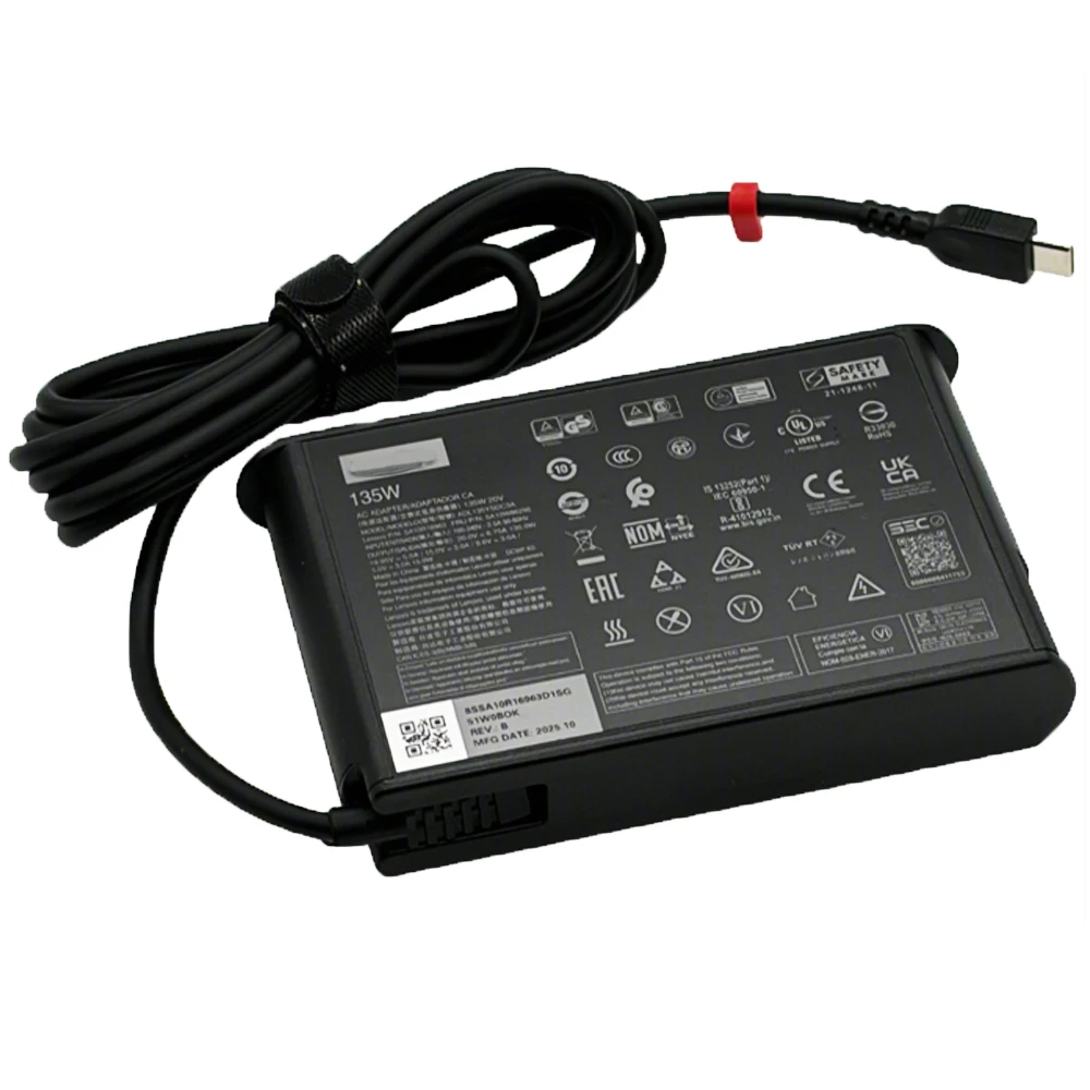 135W USB Type C Charger Compatible with Lenovo ThinkPad Z16 T16 P16 E16 E15 ThinkBook 16 14 15 IdeaPad Pro 5 7 9 Powe Adapter