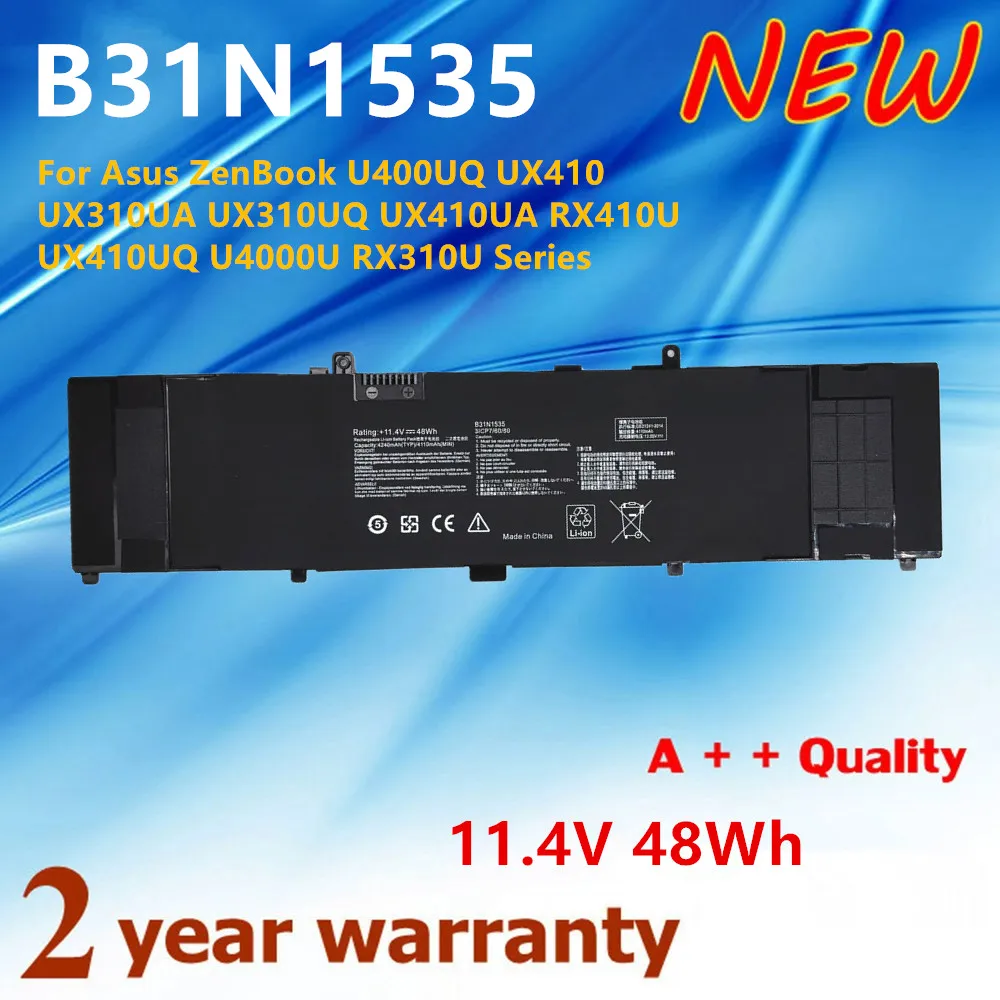 

High quality B31N1535 Laptop Battery For ASUS ZenBook UX310UQ UX310UA RX310U UX410 UX410UA UX410UQ U4000U U400UQ RX410U