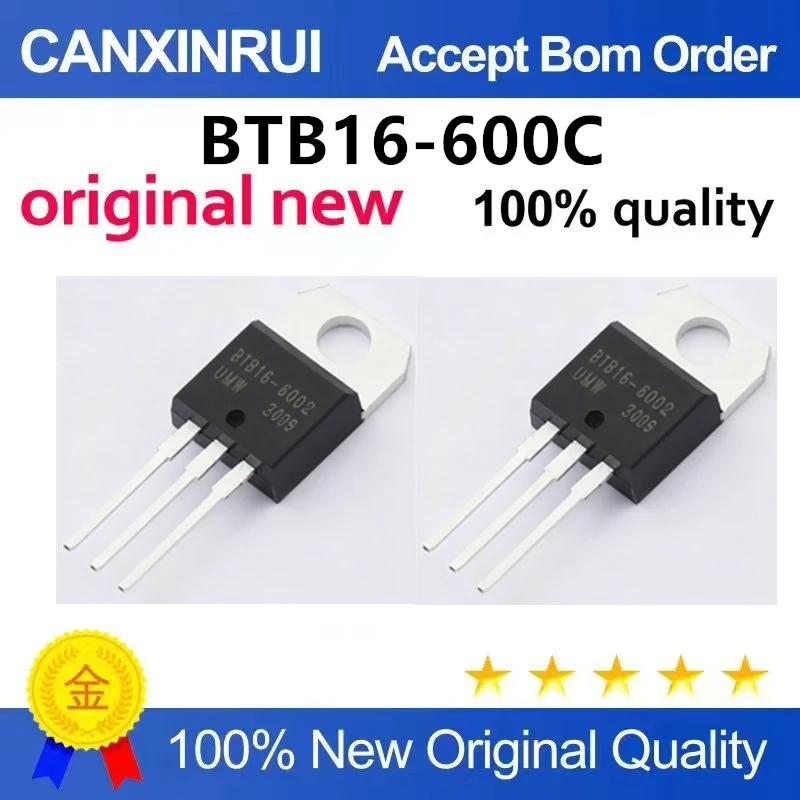 (5-100pieces)Original brand new BTB16-600C single/bidirectional thyristor direct insertion thyristor