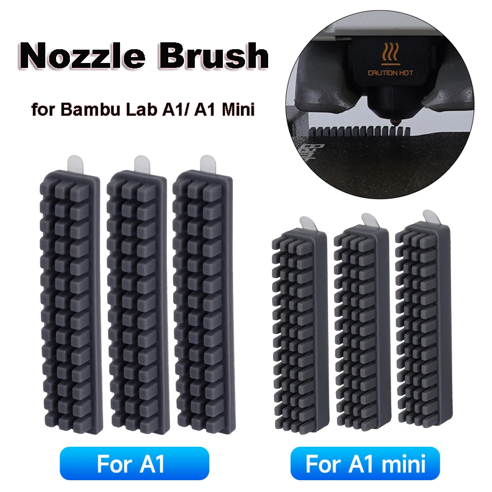 Nozzle Borstel voor Bambu Lab A1/A1 Mini Prusa XL Ruitenwisser Siliconen reiniger A1/A1 Mini nozzle 3D printer tool schoon