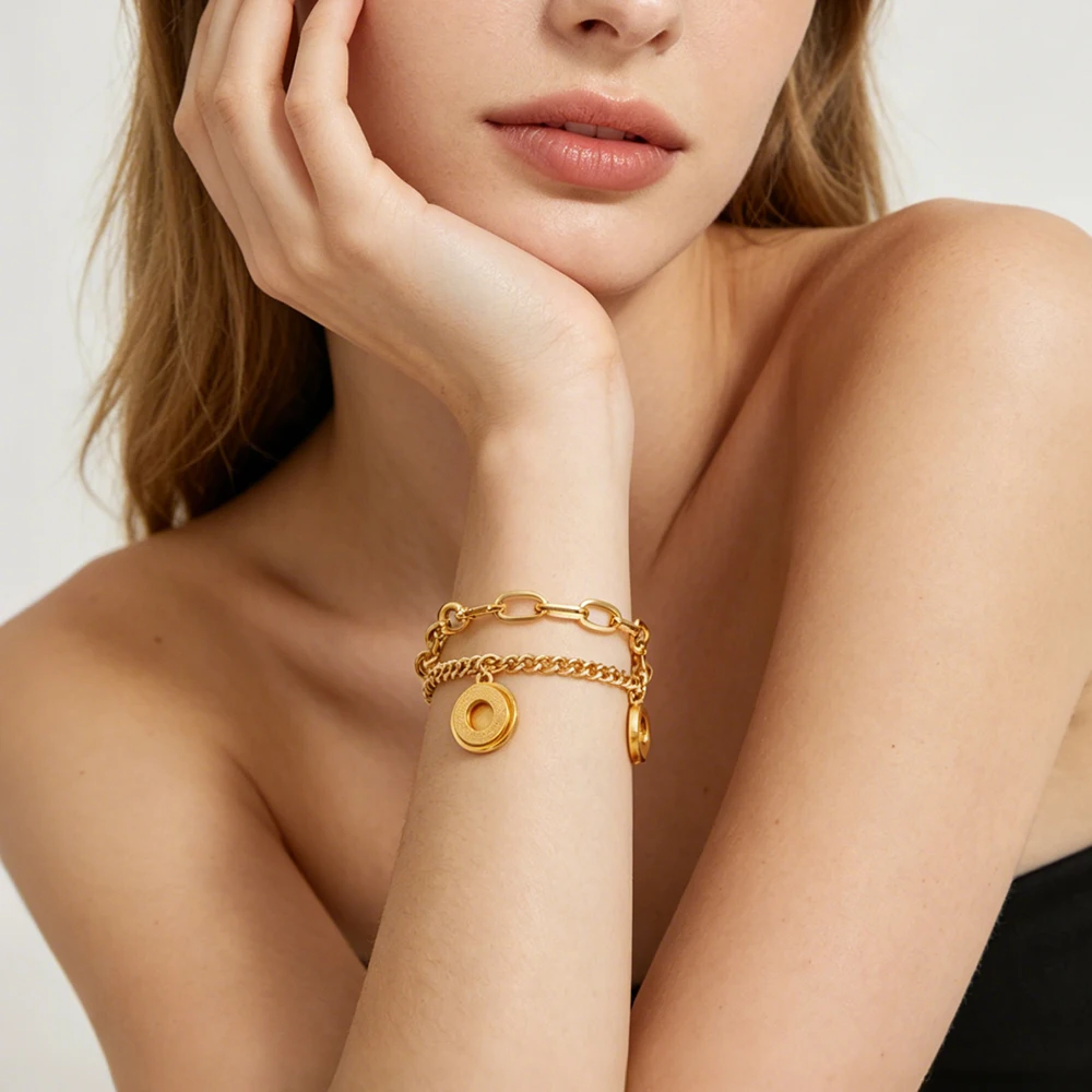 Damenarmband Trendiger Edelstahlschmuck 2026 Italienisches Charm-Armband Kostenlose Lieferung Artikel für Damen Frauenaccessoires – Detail 25