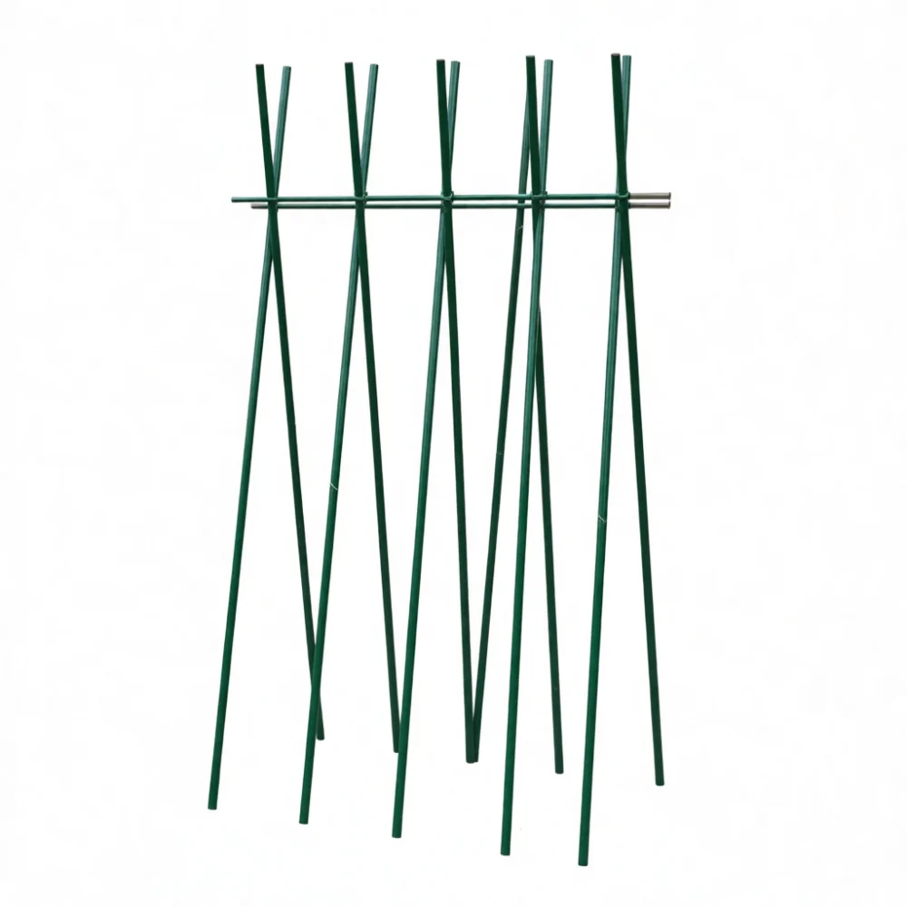 Pvc Coated Steel Garden Stakes Plant Trellis Climbing Support Frame For Tomato Rose Vine Vegetable Cultivation