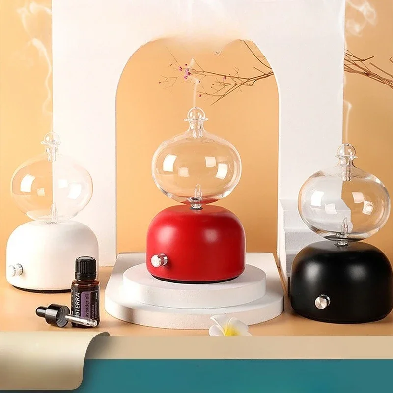 

Новый диффузор эфирного масла, безводный диффузор для ароматерапии для домашнего офиса, деревянный и стеклянный аромадиффузор, ароматизатор