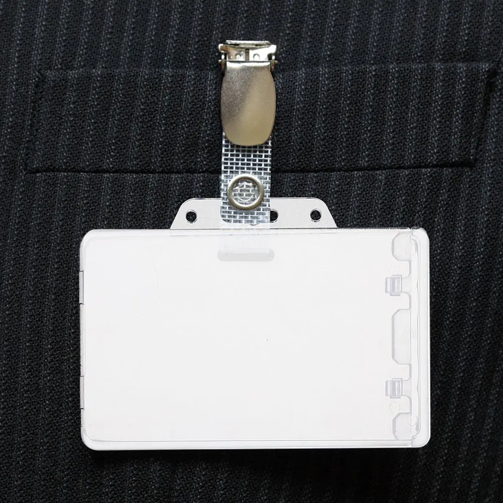 

Набор из 3 прозрачных горизонтальных держателей для карт с защитой от царапин: для удостоверений личности, бейджей, кредитных карт, для офиса и школы