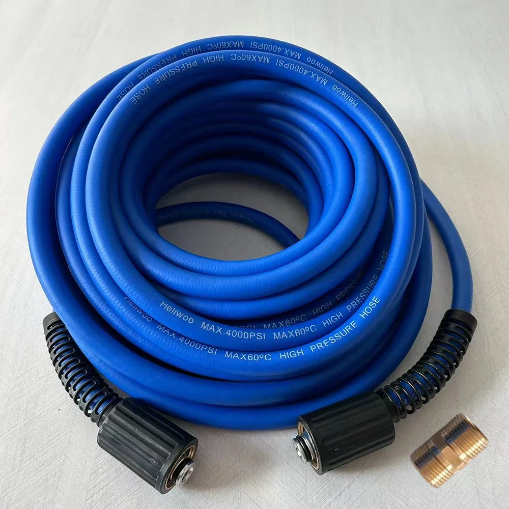 Pressure Washer Hose for Power Washer Flexible Kink Resistant Hose Replacement Extension Hose Cord Pipe M22-pin14/15 Adapter