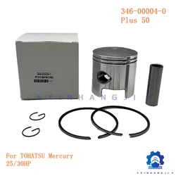 346-00004-0 For TOHATSU Outboard 2-stroke 25HP 30HP Piston Kit (0.5MM O.S.) +0.5MM 346-00004 346-00004-3 Diameter: 68.5mm