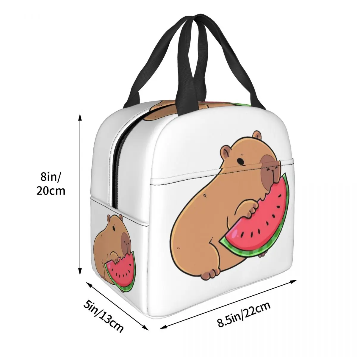 Custom Capybara Insulated Lunch Bag for Women Leakproof Thermal Cooler Lunch Tote Beach Camping Travel