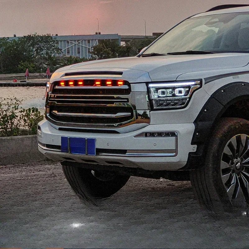 Front Grille Led Yellow Light Smoked Amber White Daytime Running Lights for Great Wall Tank 500 Car Decoration Lamp