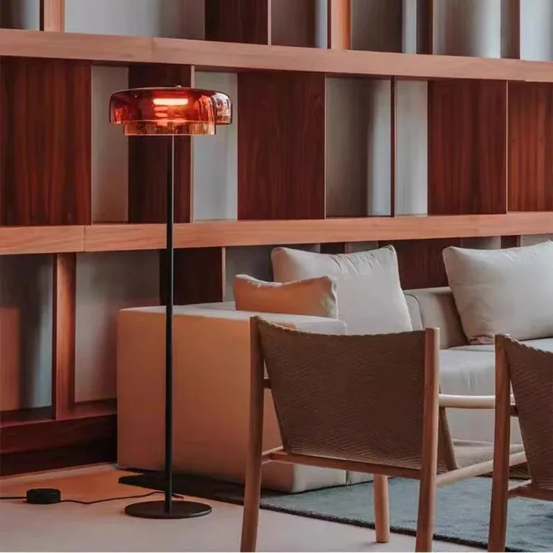 

French Style Modern Floor Lamp Led Large Green Glass Lampshade Standing Light for Living Room Sofa Bedroom Atmosphere Decoration