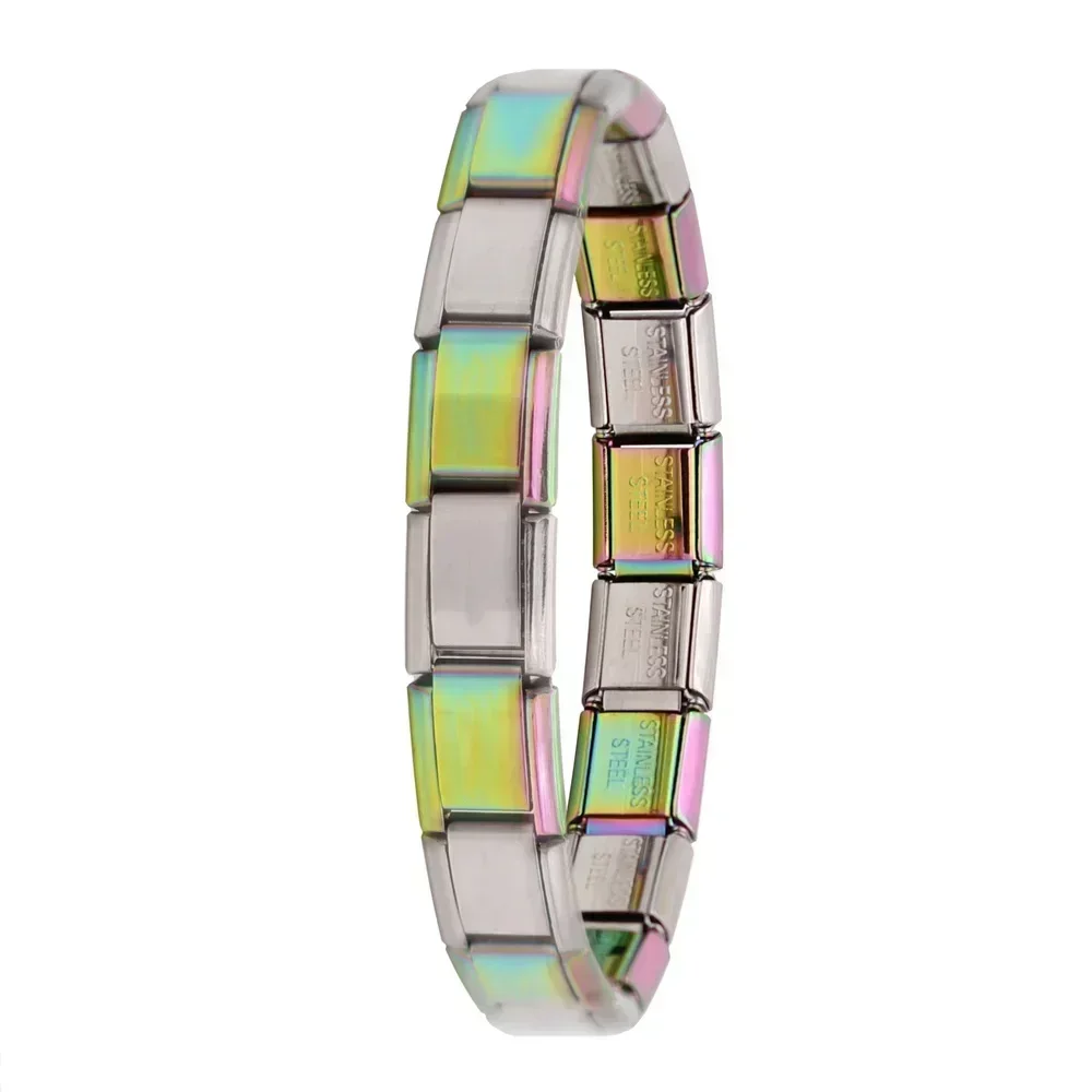 Hapiship Neue frauen Schmuck 9mm Breite Itanlian Elastische Charm Armband Mode Edelstahl Armreif ST-