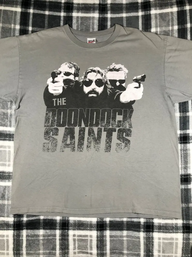 The Boondock Saints - Vintage 1999 - Classic Action Movie Cult T Shirt - Size XL