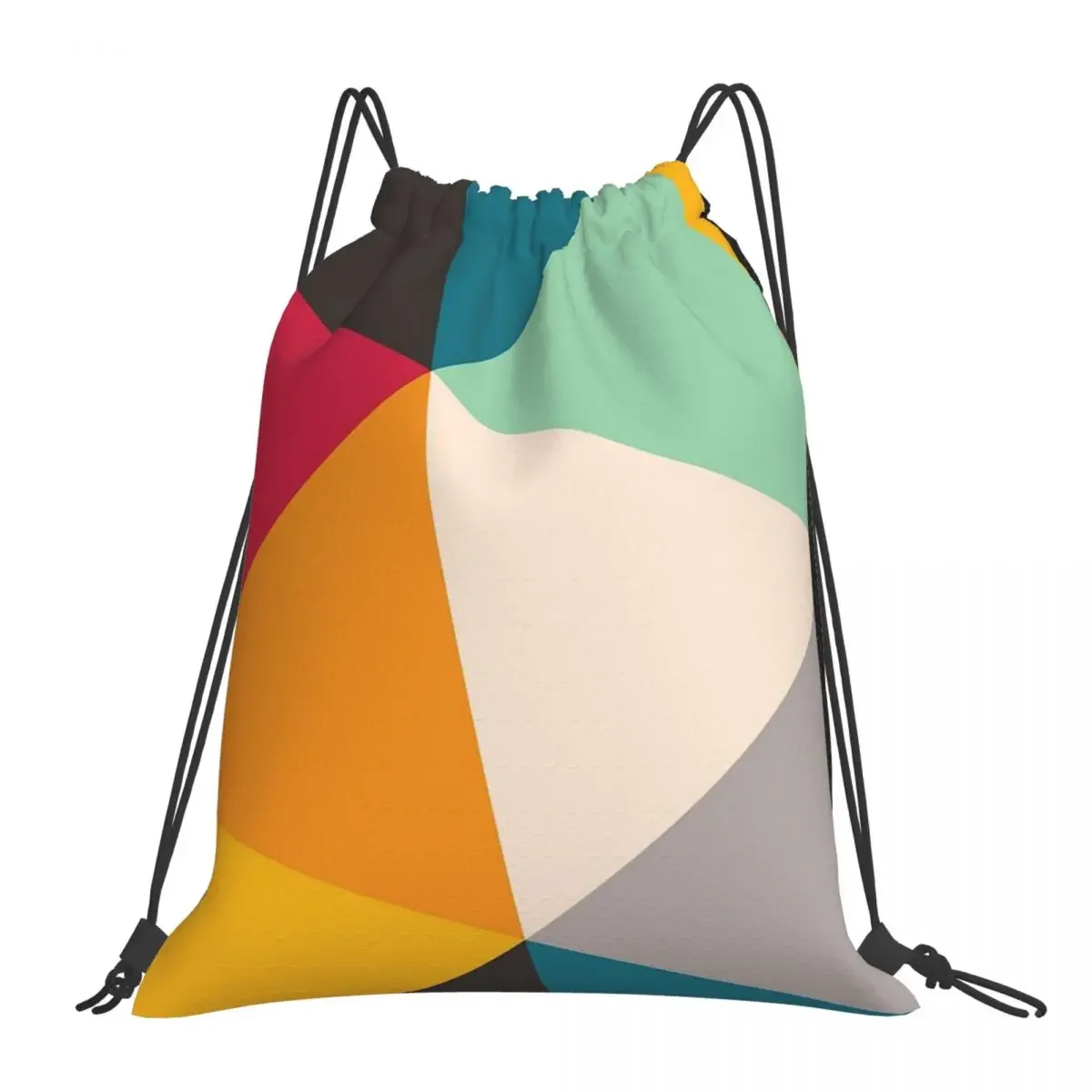 

Colourful Geometric Triangles (2012) Backpacks Drawstring Bags Drawstring Bundle Pocket Sundries Bag BookBag Man Woman School