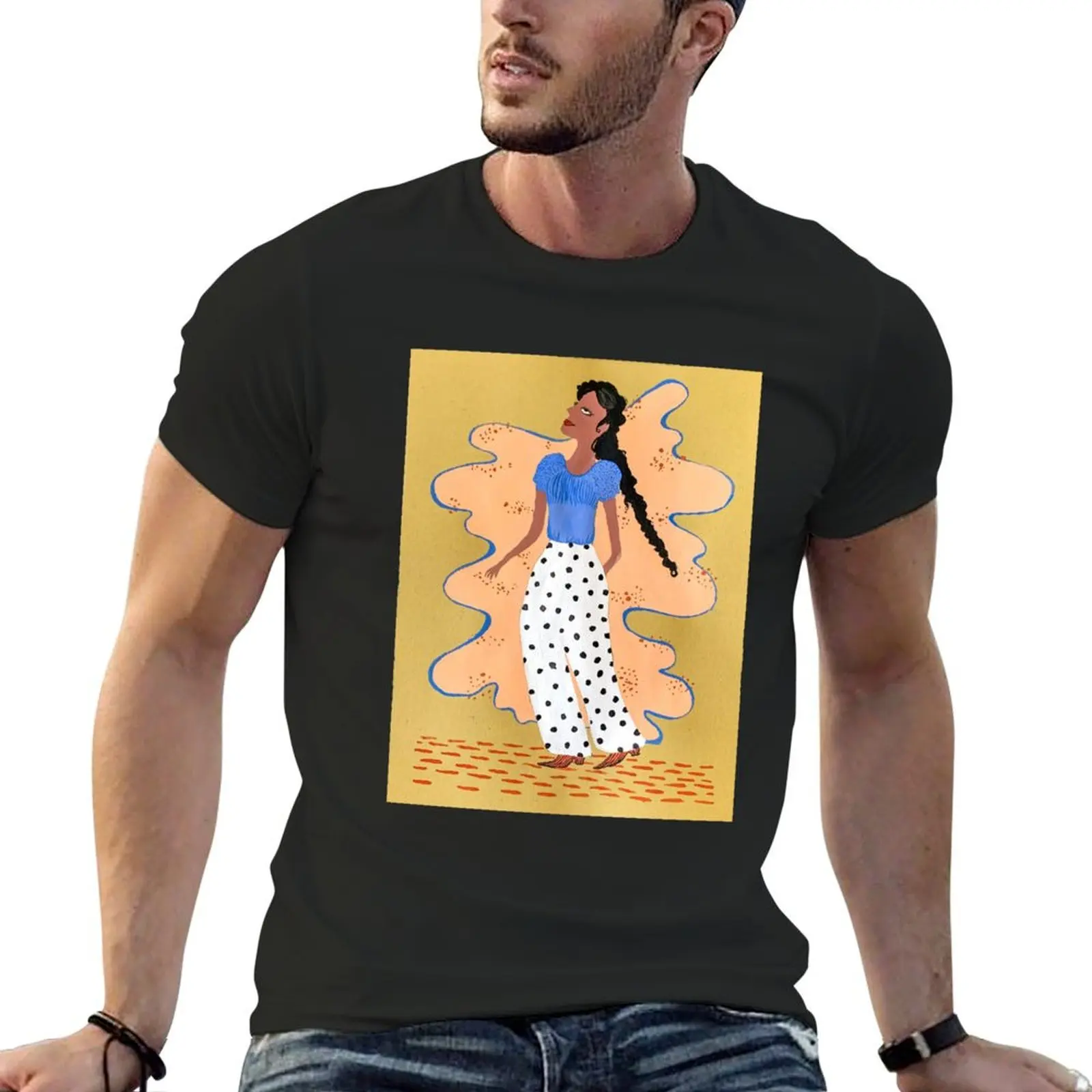 girl with braid T-Shirt vintage t shirts man clothes mens t shirts casual stylish