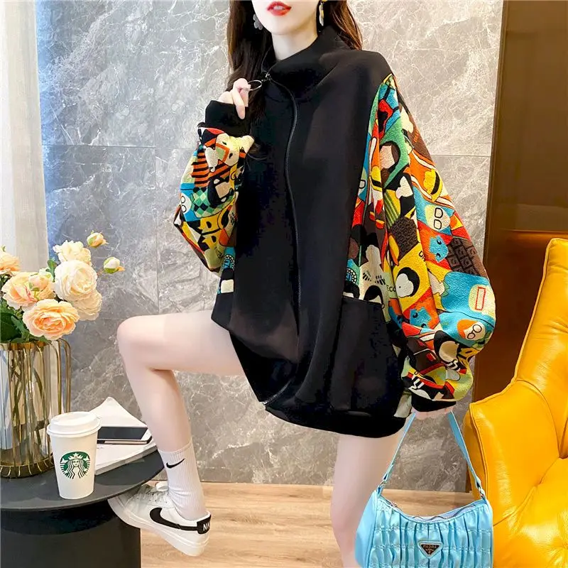 Fashion Jackets Women Autumn Trendy Coat 2024 New Korean Style Loose Thin Cardigan Jacket Mid-length Design Tops Womens Clothing