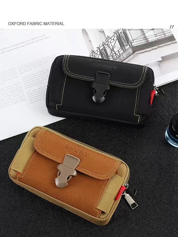 

Fashion Large Capacity Men's Sports Multi-functional Belt Waist Bag New Phone Bag Coin Purse Card Holder Easy To Carry