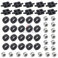 Hub Tire Double Wheels Holder Plate Building Blocks Kit Compatible Parts 4600 4624 3641 6014 87697 MOC Lego Car Bricks Kid Toys