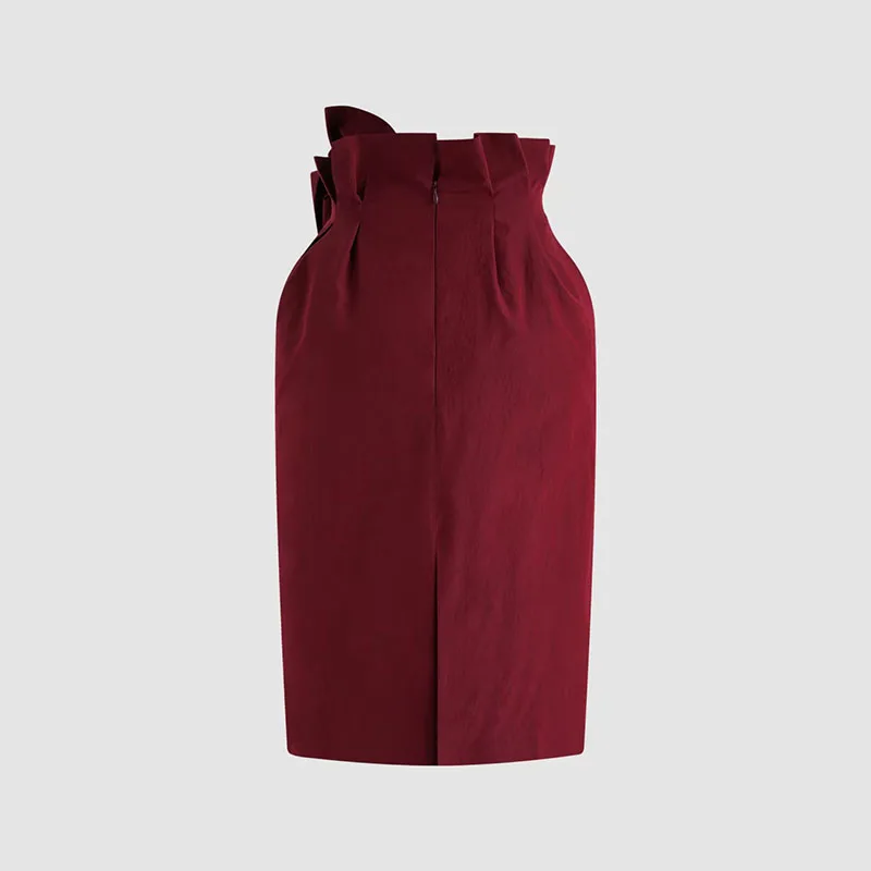 Women's Flower Bud Midi Skirt, Fashionable and Versatile Bodycon Skirt, High-Quality Midi Skirt, 2026, New Arrival, Y2K, Skirt