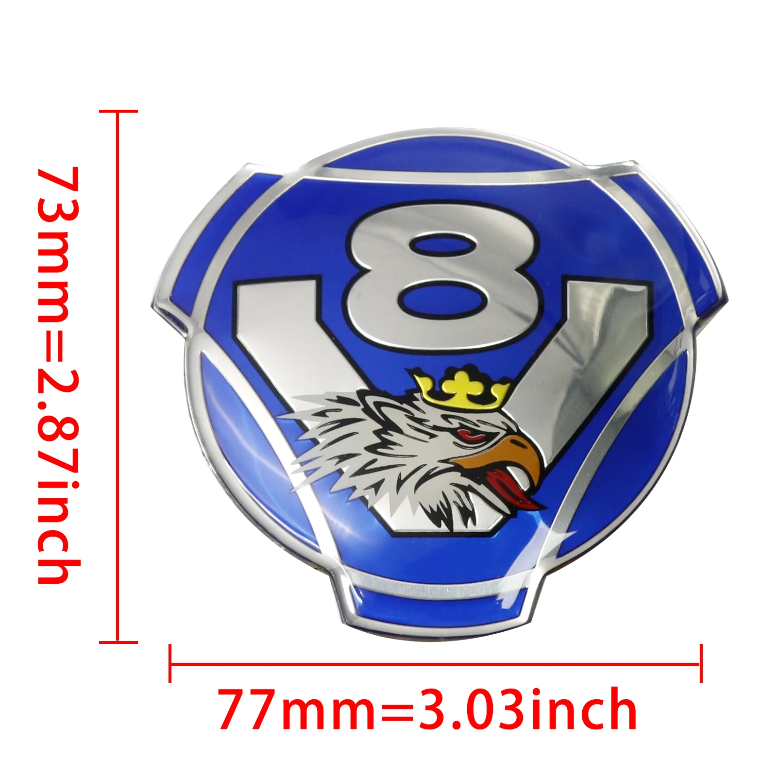 4 pezzi blu argento testa di fermaglio V8 Logo decalcomania in alluminio per Scania Truck Rim Wheel Center Caps Badge Emblem Sticker Cover