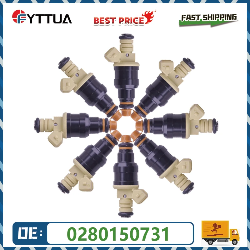

6/8pcs High perfomance Fuel Injector 0280150731 for Porsche 1989-1994 91160612001