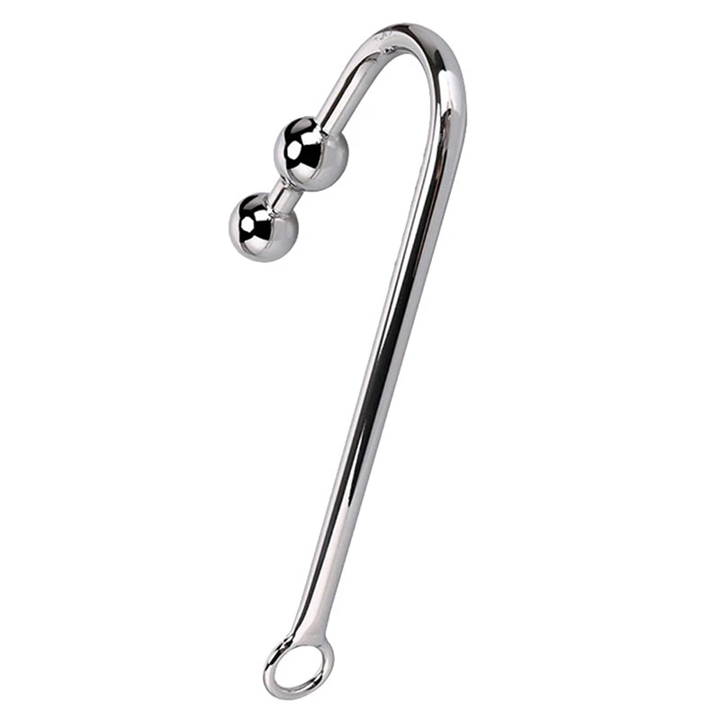 1Pc Stainless Steel Anal Hook With Ball Hole Butt Plug Dilator Prostate Massager SM Bondage Sex Toy for Man