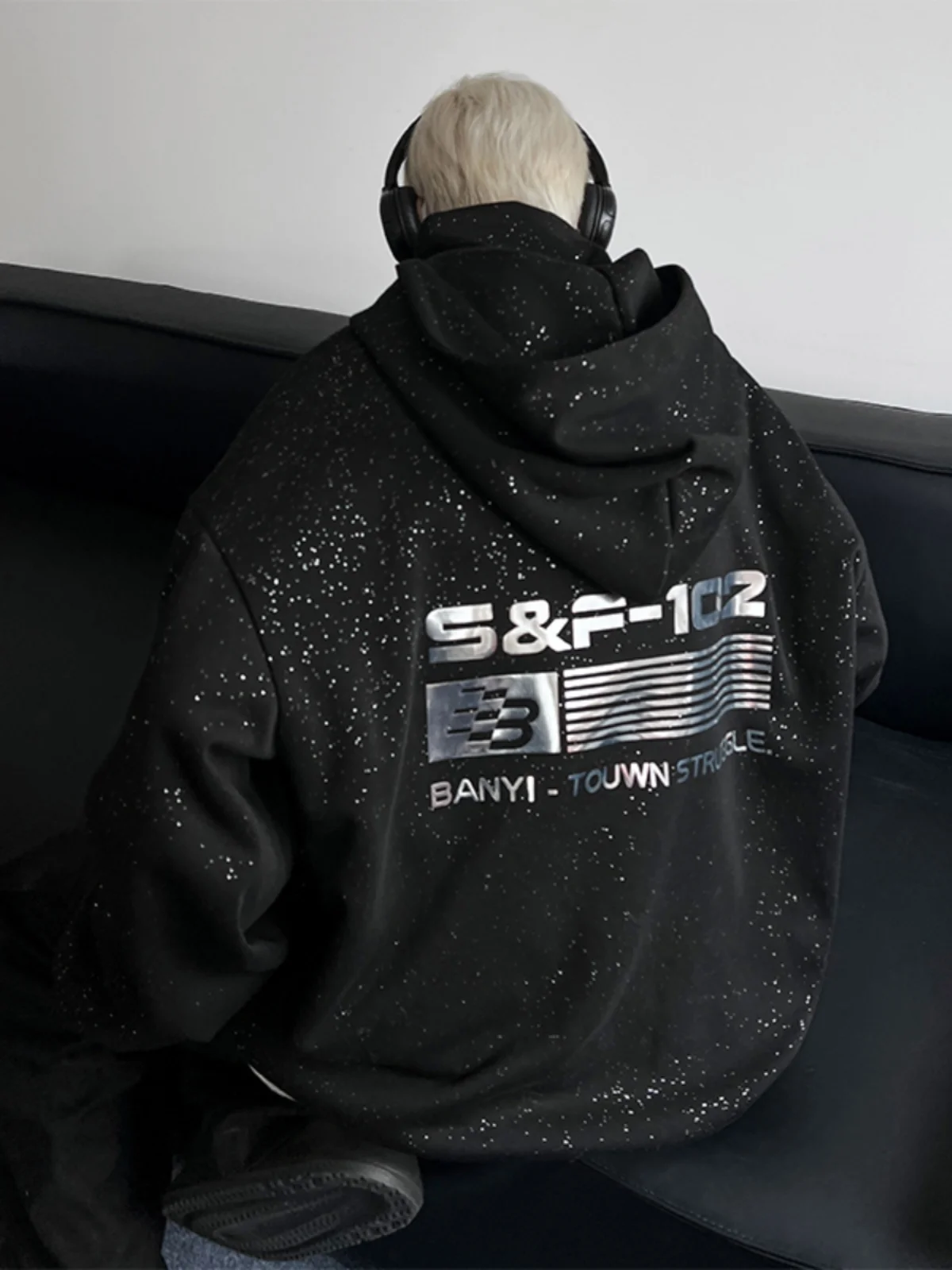 

American Sle Heavyweight Hoodie Men's Spring Autumn Trendy Print Casual Jaet High Street Cool Top for Boys And Men