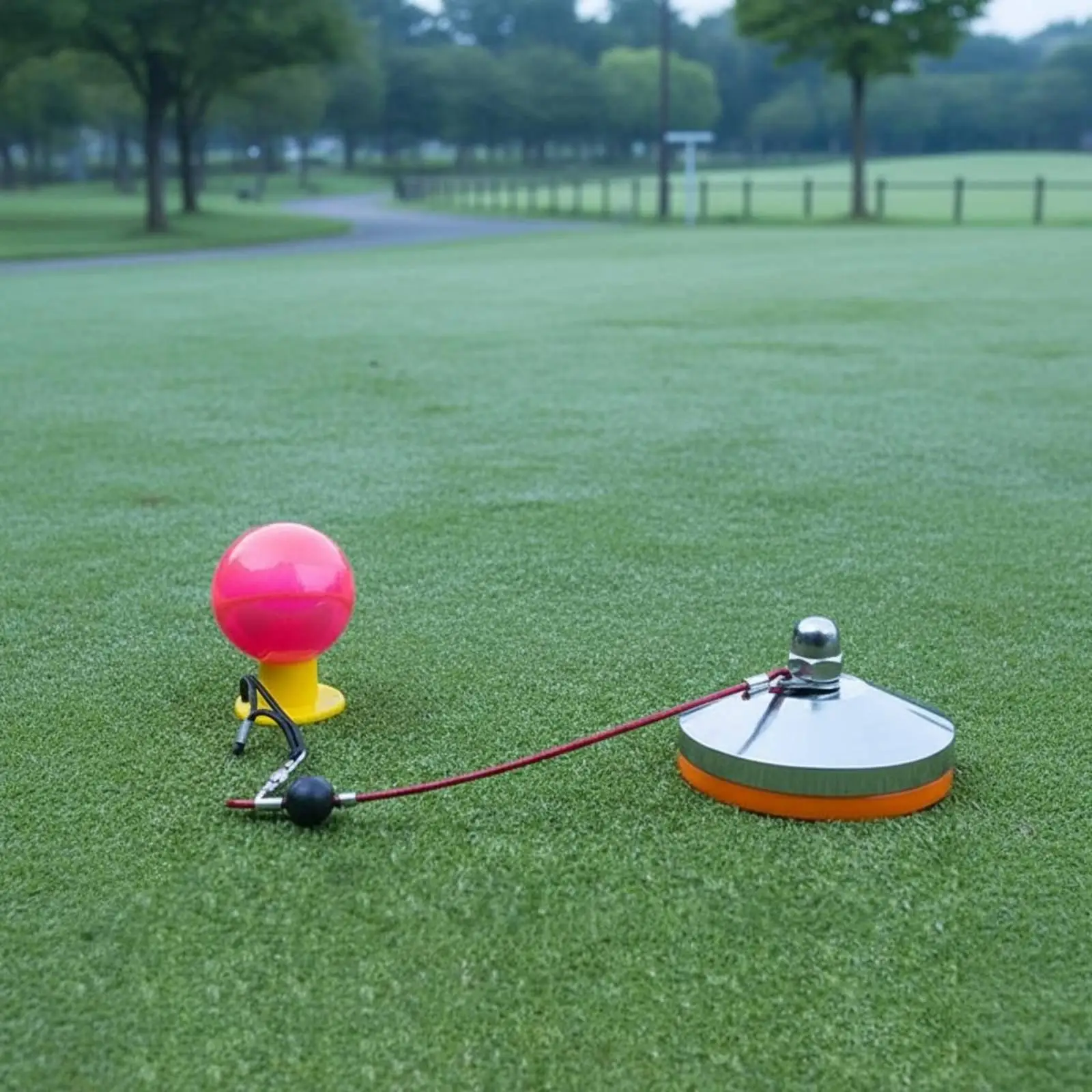 Non-fly Function Park Golf Tee Controlled Ball Placement Practice Tool for Park Golf Training